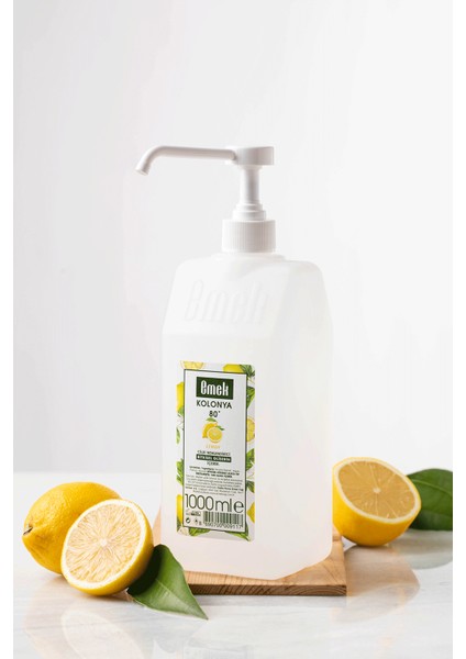 Gliserinli Kolonya Limon 2 Adet 1000 ml Sprey Başlıklı