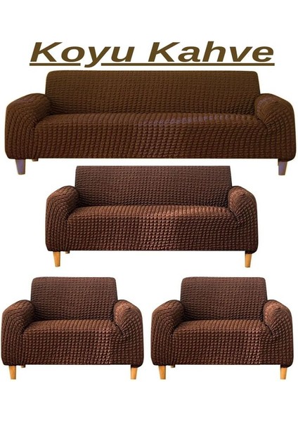 3+2+1+1 Bürümcük Eteksiz, Lastikli, Esnek, Yıkanabilir Koltuk, Kanepe, Çekyat Takımı Örtüsü/kılıfı