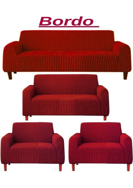 3+2+1+1 Bürümcük Eteksiz, Lastikli, Esnek, Yıkanabilir Koltuk, Kanepe, Çekyat Takımı Örtüsü/kılıfı