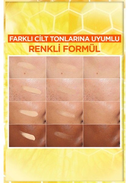 C Vitamini Parlak Günlük Güneş Koruyucu Fluid Yüz Kremi Işıltılı Doku SPF50+ 40ML