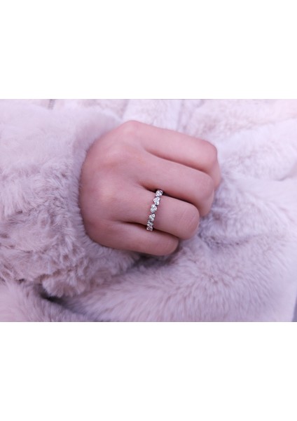 G Renk 0,38 Karat Pırlanta Kalp Tamtur Yüzük 0424R0057 fırsatları