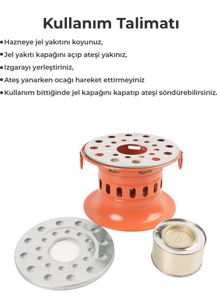 Iksa Reşo Yakıtlı Osmanlı Kamp Ocağı, Osmanlı Ocak Turuncu, Hediye 2 Adet Reşo Yakıt