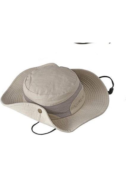 Erkek Kadın Pamuklu Açık Güneş Koruma Şapka Kova ŞAPKA-SIYAH-56-58CM (Yurt Dışından)