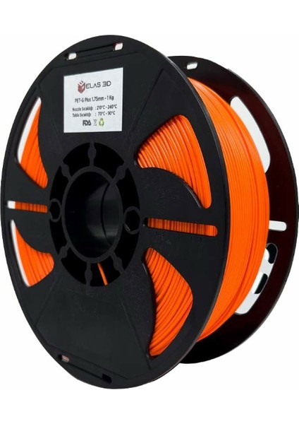 PETG Plus Filament Turuncu 1.75MM 1kg Standart