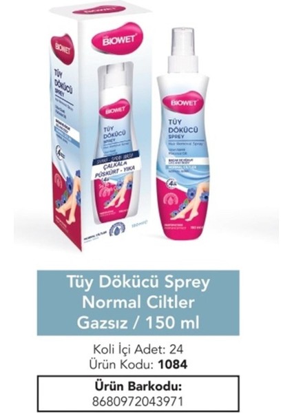 Tüy Dökücü Sprey 150ML Normal