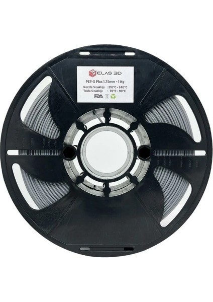 PETG Plus Filament Gri 1.75MM 1kg Standart
