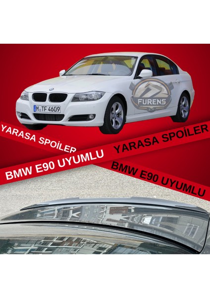 Bmw E90 318 320 325 330 Bagaj Üstü Yarasa Spoiler Piano Black