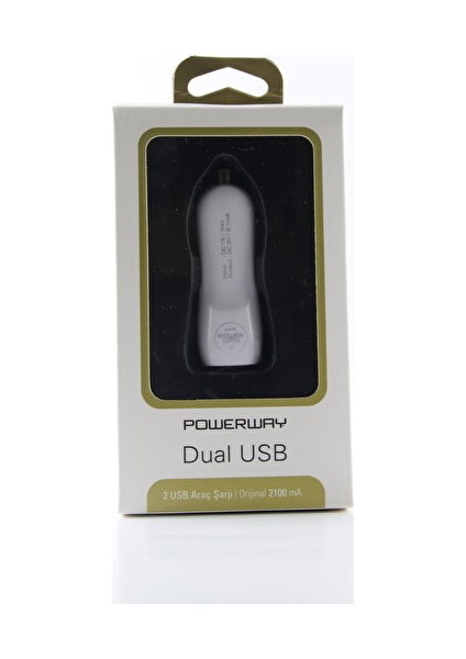 Powerway X-777 Çift Usb'li 2.1 Amper Çakmaklık Araç Şarj Cihazı Hızlı Şarj Aleti