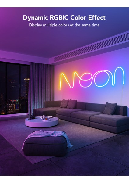 Neon LED Strip Light Şerit LED Işık (3m)