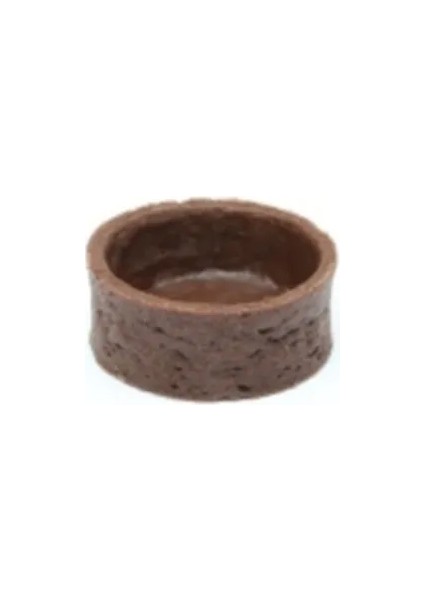 1114-CHEF'S Atelier Çikolatalı Mini Yuvarlak Tereyağlı Artizan Tartolet (Tart Tabanı) 37 x 16 mm 36 Adet