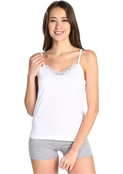 SEHER YILDIZI BAYAN 12 Lİ PAKET GÜPÜRLÜ İP ASKILI ATLET