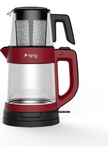 Tea Pro KCM330 Cam Çay Makinesi Kırmızı