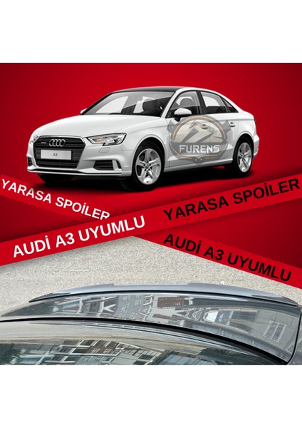 Audi A3 Bagaj Üstü Black Piano Yarasa Spoiler Bagaj Çıtası