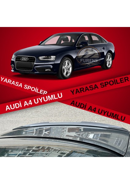 Audi A4 Bagaj Üstü Black Piano Yarasa Spoiler Bagaj Çıtası