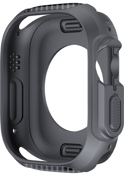 Apple Watch Ultra 49MM Silikon Tpu Kasa Koruyucu Watch Gard 31 Gri fiyatları