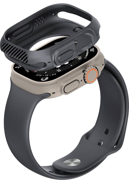 Apple Watch Ultra 49MM Silikon Tpu Kasa Koruyucu Watch Gard 31 Gri fırsatları