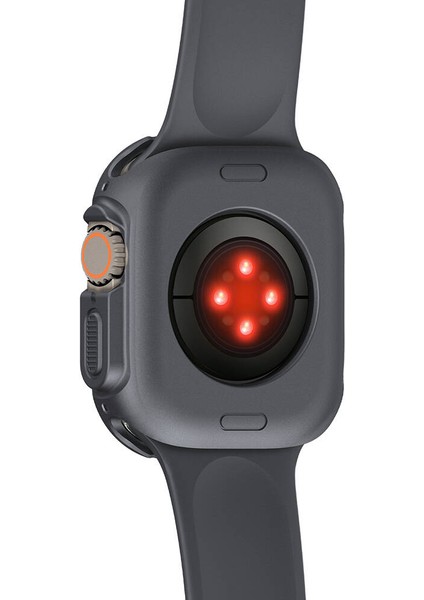Apple Watch Ultra 49MM Silikon Tpu Kasa Koruyucu Watch Gard 31 Gri indirimleri