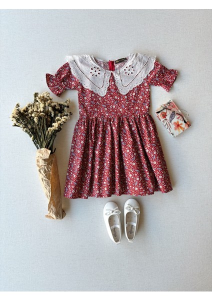 Kız Çocuk Vintage Fisto Yakalı Poplin Elbise fiyatları