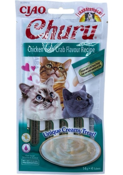 Creamy Treat Kedi Sıvı Ödül Kedi Puding Tamamlayıcı Mama 4X4LÜ Karışık Paket