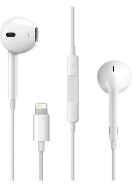 2'li Paket (2 Adet) Apple İphone Lightning Konnektörlü  Kablolu Mikrofonlu Kulaklık Bütün İphone 7 8 X Xr Xs Se 11 12 13 14 Pro Max Modellerine Uyumlu