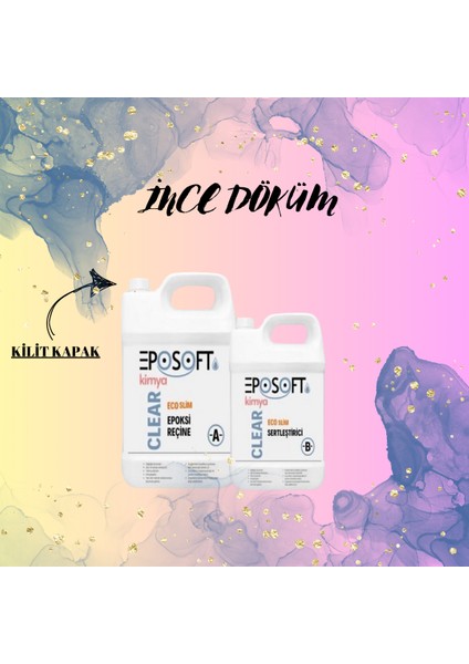 Ecosilim ECO1000 Şeffaf Epoksi Reçine Ince Döküm 3kg