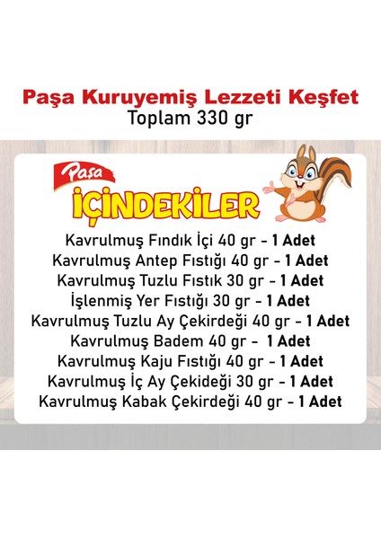 Paşa Kuruyemiş Lezzeti Keşfet 330 gr - 9 Paket