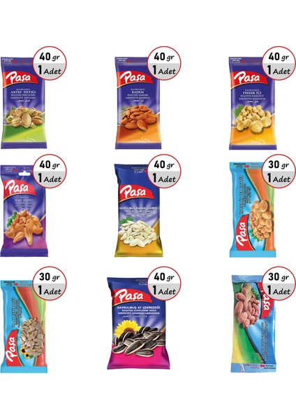 Paşa Kuruyemiş Lezzeti Keşfet 330 gr - 9 Paket