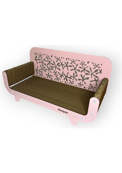 Karton Kedi Tırmalama Koltuk Şeker Pembe 59 x 30 x 25 cm