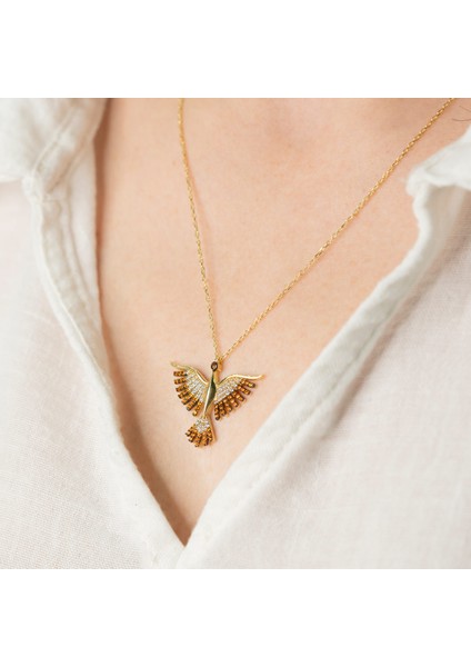 Turuncu Anka Kuşu Altın Kaplama Gümüş Takım AGT02 fiyatları