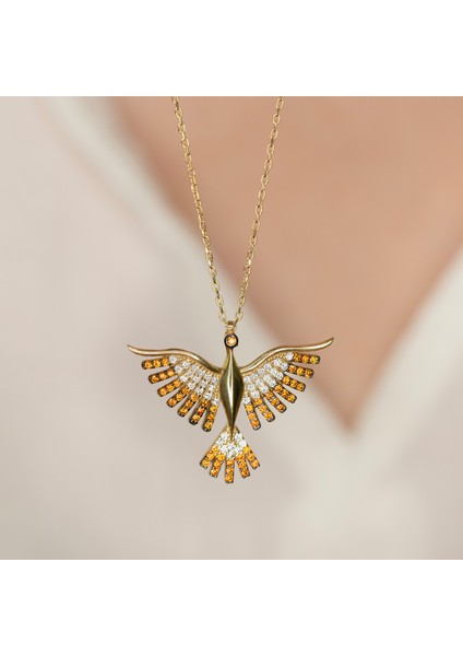 Turuncu Anka Kuşu Altın Kaplama Gümüş Takım AGT02 indirimleri