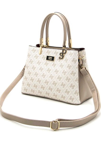 Kadın Omuz Çantası 1098-44110 Silver Polo Bayan Çantası M178 Bej-Mat Kum indirimleri