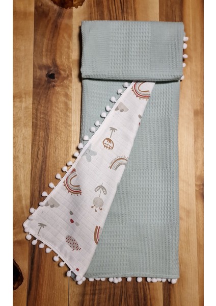 Müslin Pike Battaniye Pamuk 100X80 Ölçülerinde Bebek Battaniyesi