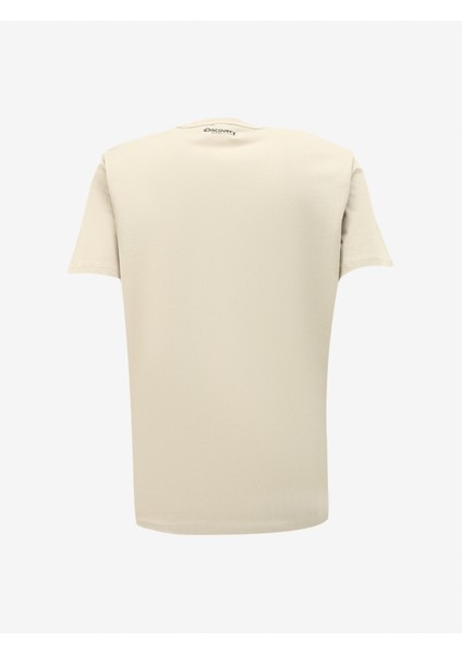 Bej Erkek Bisiklet Yaka Relaxed Baskılı T-Shirt D4SM-TST3258 fiyatları