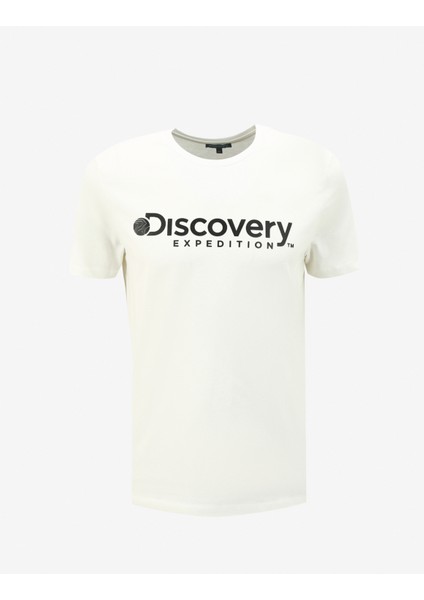 Beyaz Erkek Bisiklet Yaka T-Shirt D4SM-TST3290