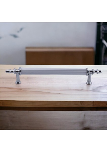 Erciyes Kulp Mobilya Mutfak Dolabı Çekmece Dolap Kulpları Kapak Kulpu Kulbu Beyaz Krom 96 mm Metal fiyatları