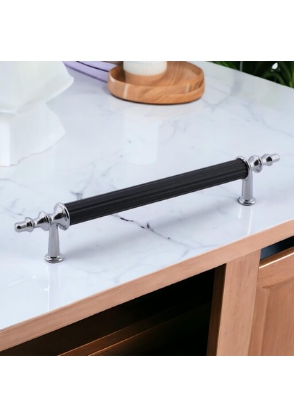Erciyes Kulp Mobilya Mutfak Dolabı Çekmece Dolap Kulpları Kapak Kulpu Kulbu Siyah 96 mm Metal