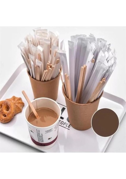 Kağıt Sargılı Ahşap Çay Kahve Karıştırıcı 24x250 . 6000 Adet modelleri
