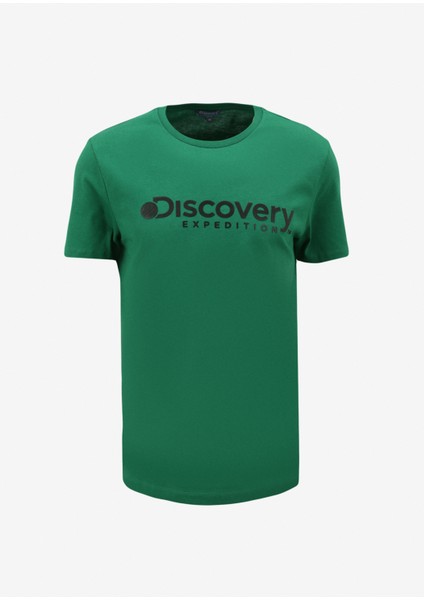 Yeşil Erkek Bisiklet Yaka T-Shirt D4SM-TST3290