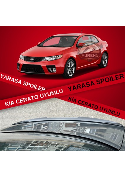 Kia Cerato Piano Black Bagaj Üstü Yarasa Spoiler Bagaj Çıtası