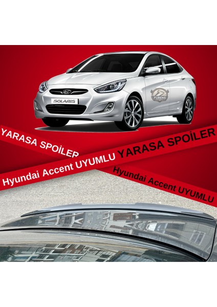 Hyundai Accent Blue Bagaj Üstü Slim Yarasa Spoiler Parlak Siyah