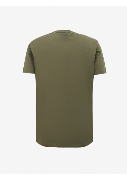 Haki Erkek Bisiklet Yaka Relaxed Baskılı T-Shirt D4SM-TST3258 fiyatları