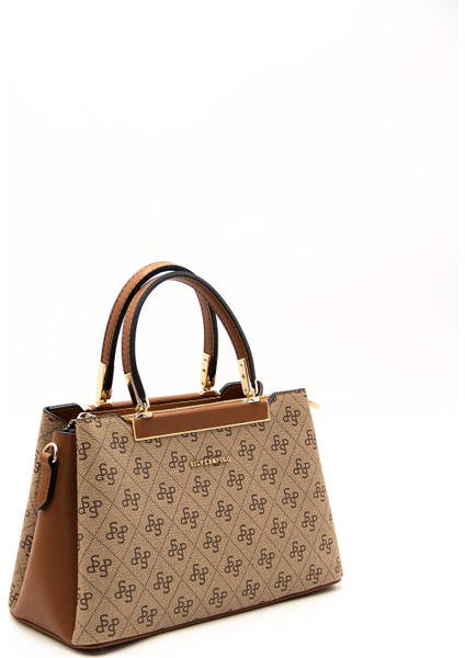 Kadın Omuz Çantası 913-43408 Silver Polo Bayan Çantası M178 Koyu Bej-Mat Taba fiyatları