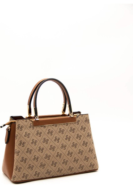 Kadın Omuz Çantası 913-43408 Silver Polo Bayan Çantası M178 Koyu Bej-Mat Taba fırsatları