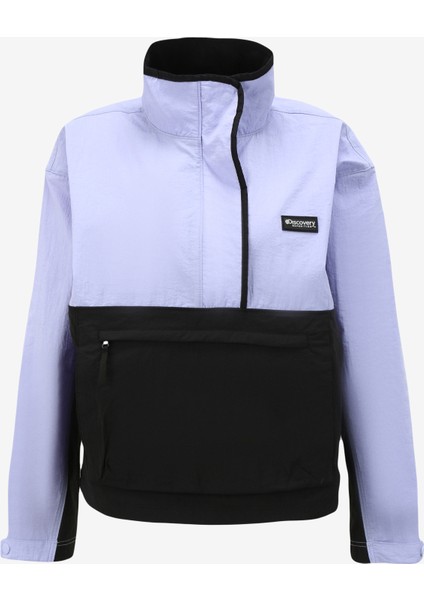 Lila Kadın Dik Yaka Relaxed Mont D4SL-MNT3002