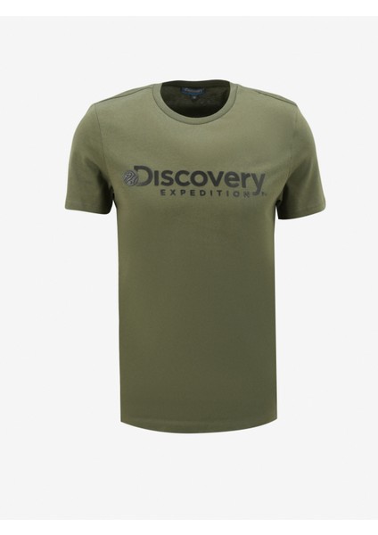 Haki Erkek Bisiklet Yaka T-Shirt D4SM-TST3290