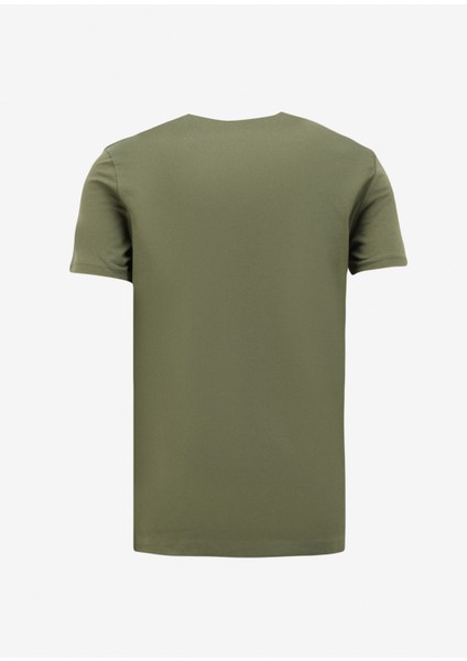 Haki Erkek Bisiklet Yaka T-Shirt D4SM-TST3290 fiyatları