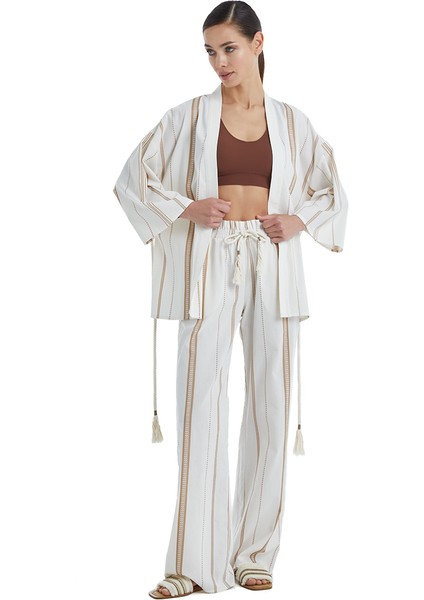 Kadın Kimono 60402 - Bej