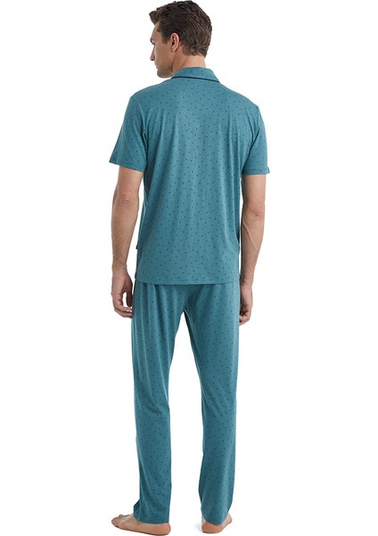 Erkek Pijama Takımı 40461 - Yeşil
