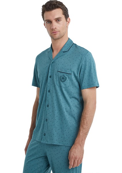 Erkek Pijama Takımı 40461 - Yeşil