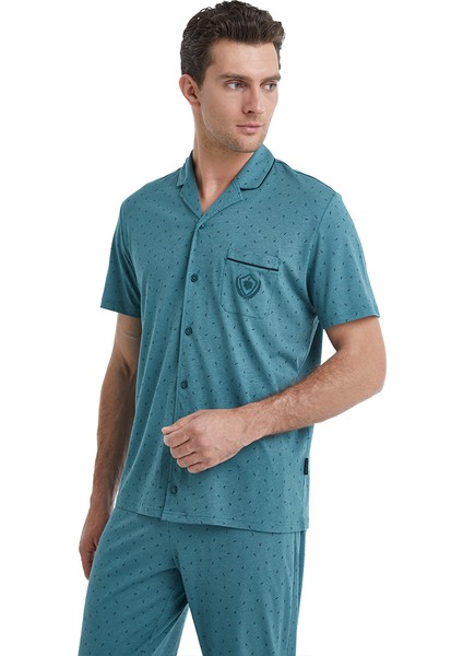 Erkek Pijama Takımı 40461 - Yeşil